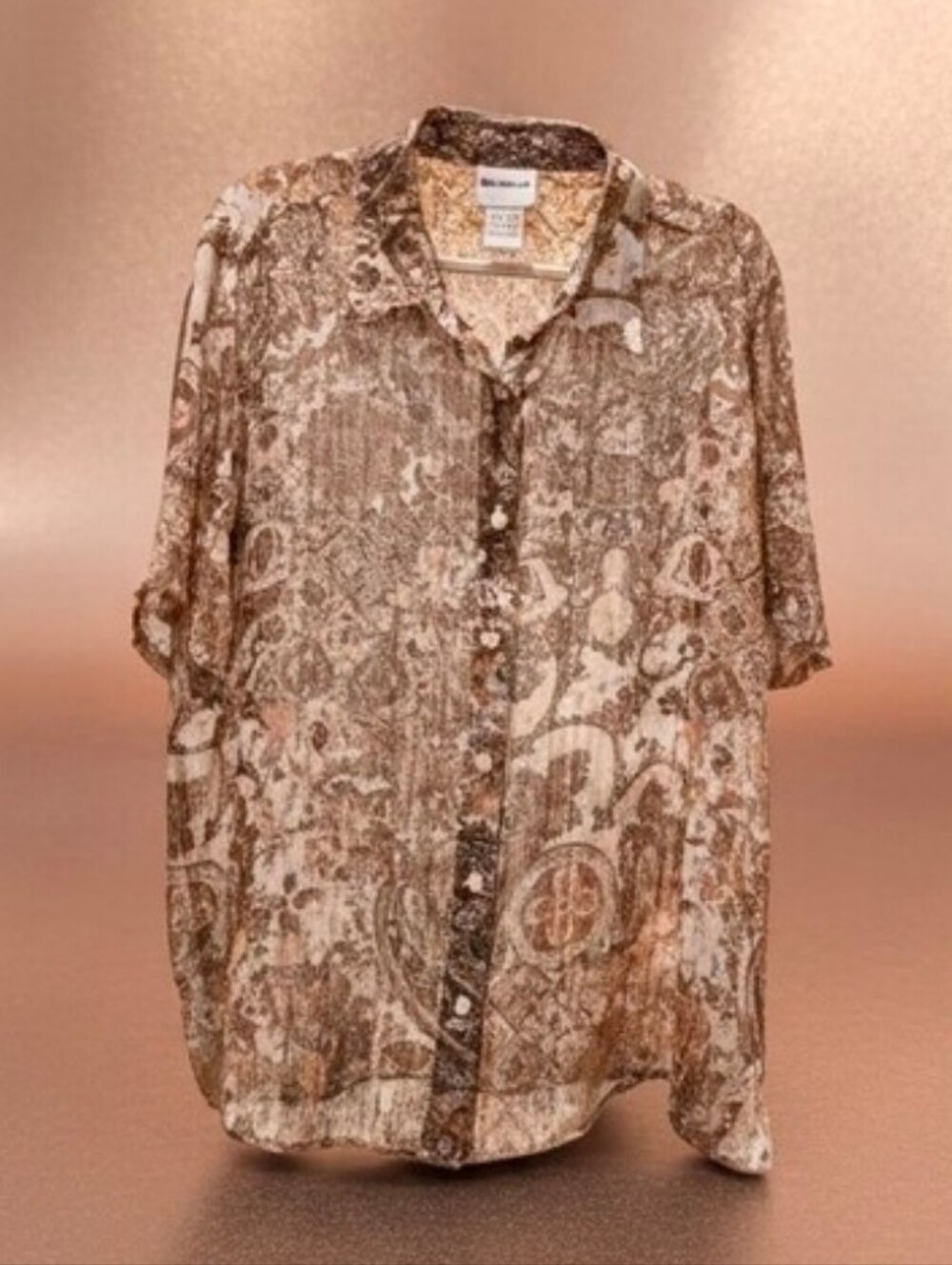 Mauve Paisley Multi-Color Worthington Blouse